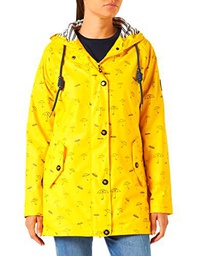 Ankerglut Damen Friesennerz Regenmantel Regenjacke mit Kapuze Gefüttert Wasserdicht Wetterfest Übergangsjacke #ankerglutbucht Chaqueta para Lluvia