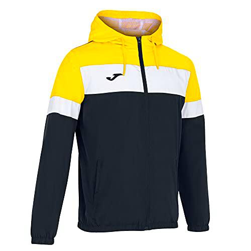 Joma Crew IV Chubasquero Caballero, Hombres, Negro Amarillo Blanco, M