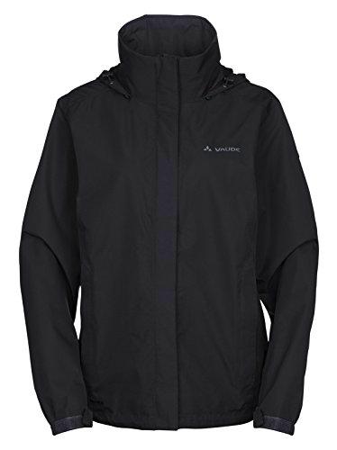 Vaude Escape Light Chaqueta Chubasquero, Mujer, Negro (Black), 46