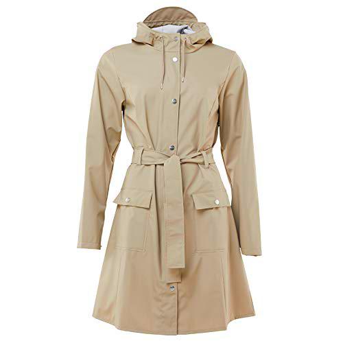 RAINS Curve Jacket Chaqueta, Mujer, Beige, XS/S