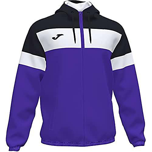 Joma Crew IV Chubasquero Caballero, Hombres, Morado Negro Blanco, 2XS