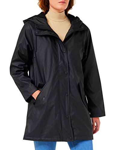 ONLY PETITE Onlsally Petite Otw Fn-Chaqueta Impermeable Chubasquero, Negro