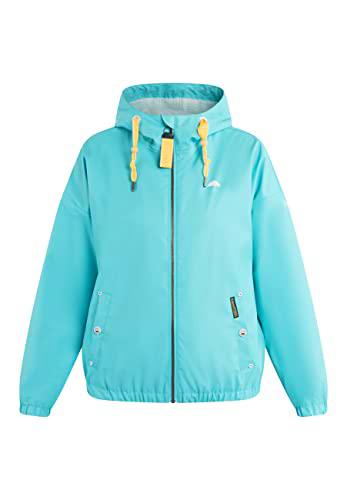 SCHMUDDELWEDDA Chubasquero Chaqueta para Lluvia, Azul Turquesa