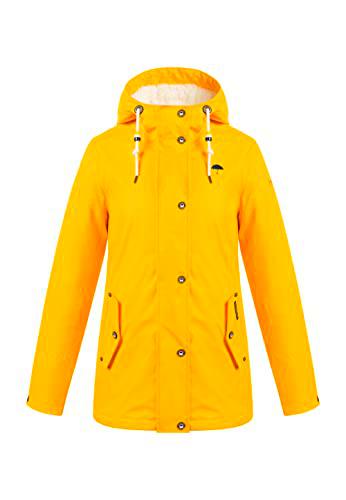 SCHMUDDELWEDDA Chubasquero, Amarillo Solar, S para Mujer