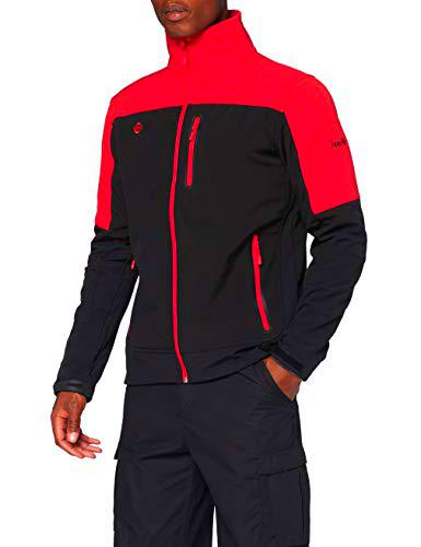 Izas Aren Chaqueta Softshell, Hombre, Rojo/Negro, S