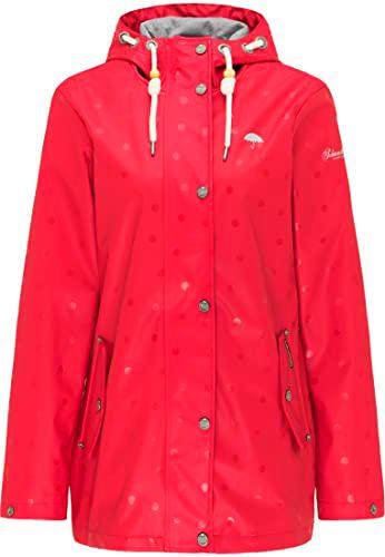 SCHMUDDELWEDDA Chubasquero Chaqueta para Lluvia, AOP Rojo