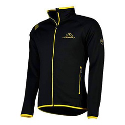 La Sportiva Promo Fleece Sudadera, Unisex Adulto, Black/Yellow, M