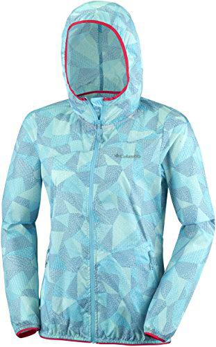 Columbia Addison Park W Chubasquero, Mujer, Turquesa (Iceberg Patchwork Print), XS