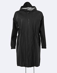 RAINS Long W Jacket Chaqueta, Mujer, Black, XS/S