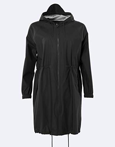 RAINS Long W Jacket Chaqueta, Mujer, Black, XS/S