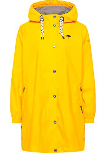 SCHMUDDELWEDDA Chubasquero, Amarillo Solar, M para Mujer