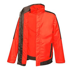 Regatta Chaqueta impermeable y transpirable de contraste profesional 3 en 1 para hombre con capucha oculta y chaqueta interior desmontable Softshell