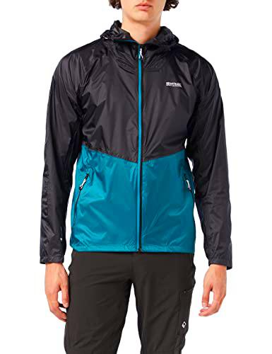 Regatta Pack It Pro Jkt, Black/Pacific Green, M Men's