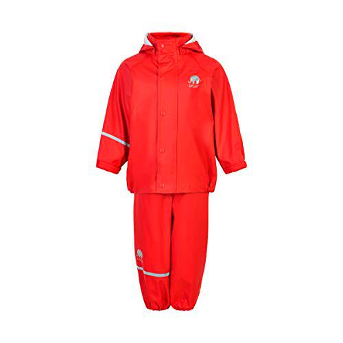 CeLaVi Basic Rainwear Set-Solid PU Chaqueta para Lluvia