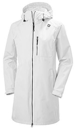 Helly Hansen W Long Belfast Jacket, Mujer, White, XL