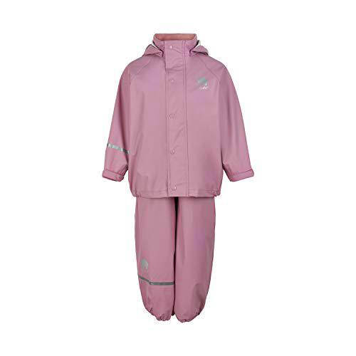 Celavi Basic Rainwear Set-Solid PU Chubasquero, Rosa Malva