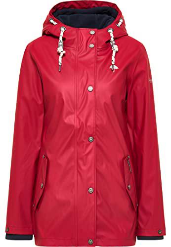 SCHMUDDELWEDDA Chubasquero Chaqueta para Lluvia, Rojo Oscuro