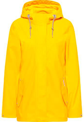 myMo 12314505 Chaqueta de Lluvia, Amarillo Solar, XS para Mujer