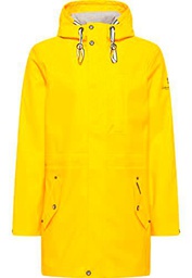 SCHMUDDELWEDDA Chubasquero Abrigo para Lluvia, Amarillo Sol Gris Claro Melange