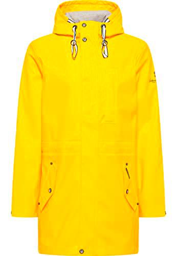 SCHMUDDELWEDDA Chubasquero Abrigo para Lluvia, Amarillo Sol Gris Claro Melange