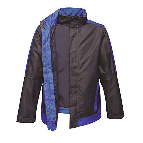 Regatta Chaqueta impermeable y transpirable de contraste profesional 3 en 1 para hombre con capucha oculta y chaqueta interior desmontable Softshell