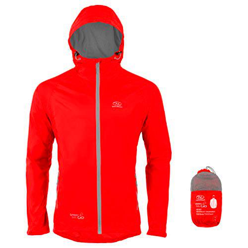 HIGHLANDER Stow &amp; Go Chaqueta, Hombre, Rojo, M