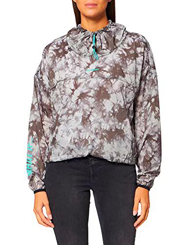 Superdry Run LTW Rain Shell Chaqueta, Grey Tie Dye