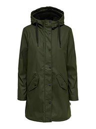 Only Onlsally Raincoat CC Otw Abrigo, Verde (Rosin)