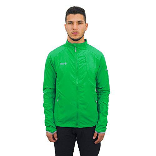 Izas Sidney Chaqueta Impermeable para Running, Hombre, Verde, XL