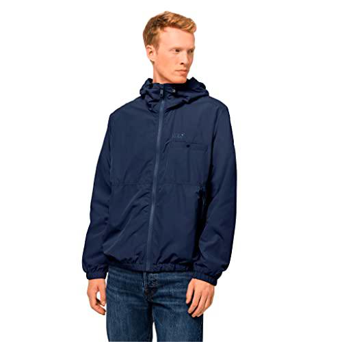 Jack Wolfskin Lightsome Jacket M Abrigo de Vestir, Azul Ocuro