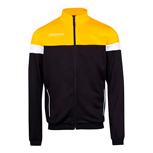 Kappa VACONE JKT Chaqueta, Hombre, Negro/Amarillo/Blanco, S