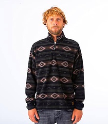 Hurley Mesa Windchill 1/4 Zip, Sudadera Hombre, Preta (Black), M