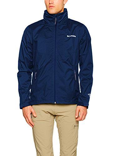 Columbia Inner Limits Chaqueta para Lluvia, Azul claro (Super Blue)/Azul oscuro (Carbon), M, Hombre