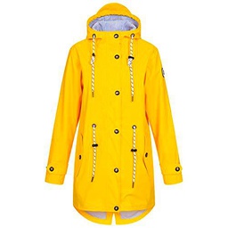 Deproc Active Damen Friesennerz Regenmantel Regenjacke mit Kapuze Wasserdicht Wetterfest Windbreaker Übergangsjacke #ankerglutliebe Chaqueta para Lluvia