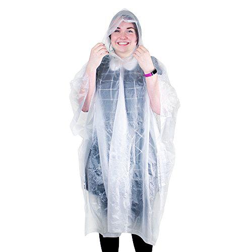 eBuyGB Pack de 10 ponchos impermeables reutilizables para adultos