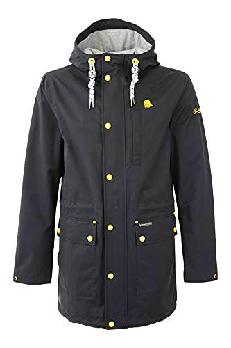 SCHMUDDELWEDDA Parka Impermeable, Negro, XL para Hombre