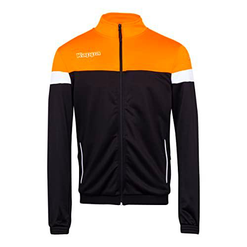 Kappa VACONE JKT Chaqueta, Hombre, Negro/Naranja/Blanco, 2XL