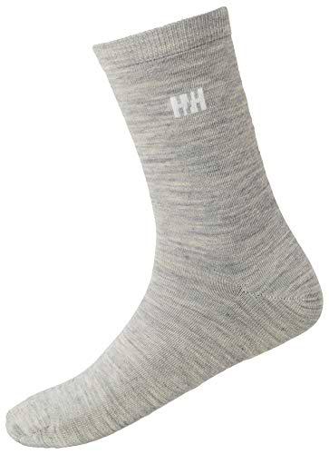 Helly Hansen Everyday Wool Sock 2Pk Socks, Unisex, Grey Melange, 42-44