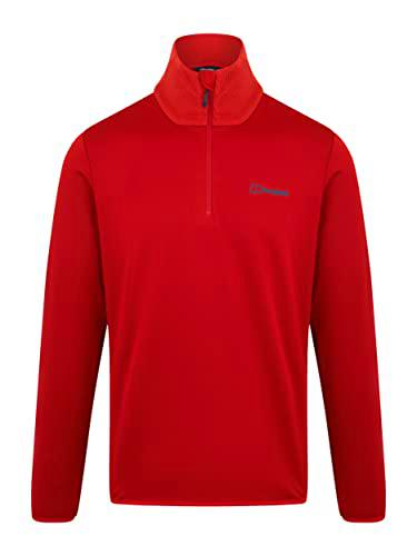 Berghaus Keppla Half Zip Chaqueta con Forro, Dahlia roja