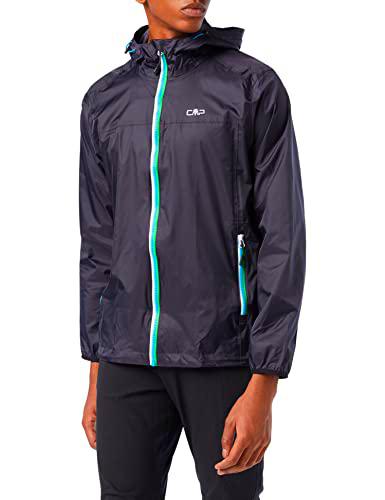 CMP Rain Jacket With Fixed Hood, Chaqueta Hombre, Anthracite, S