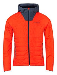 VAUDE Chaqueta híbrida Cyclist para Hombre, Rojo (Glowing Red), Large