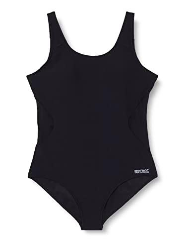 Regatta Active One Piece Swimsuit, Black, 8 Unisex