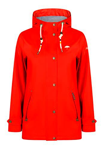 SCHMUDDELWEDDA Chubasquero, Rojo Marine Melange, M para Mujer