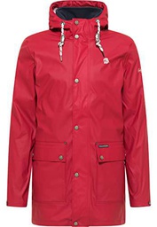 SCHMUDDELWEDDA Chubasquero Chaqueta para Lluvia, Rojo Oscuro