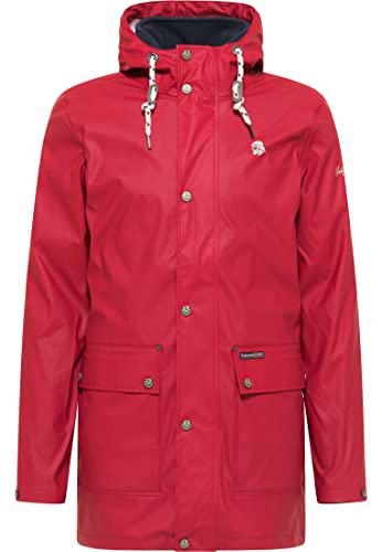 SCHMUDDELWEDDA Chubasquero Chaqueta para Lluvia, Rojo Oscuro