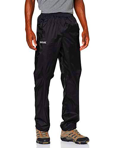 Regatta Waterproof - Pantalones para hombre, negro, S