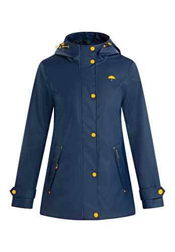 SCHMUDDELWEDDA Chubasquero Chaqueta para Lluvia, Azul Oscuro