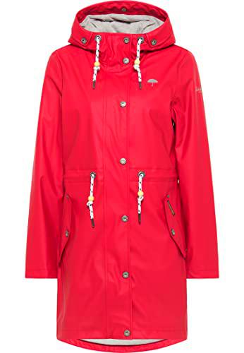 SCHMUDDELWEDDA Chubasquero Abrigo para Lluvia, Rojo