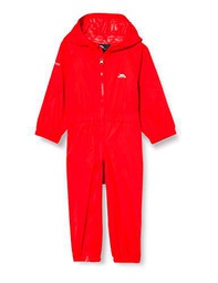 Trespass Button Chubasquero, Unisex bebé, Red, 18/24