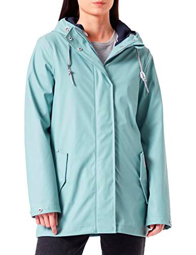 myMo 12314507 Chaqueta de Lluvia, Menta ahumada, L para Mujer